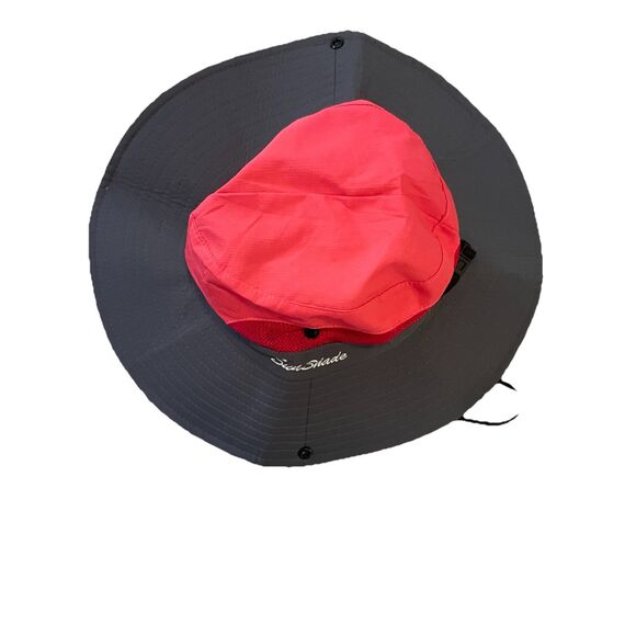 Sun Shade Womens Beach Bucket Hat Ponytail Hole Outdoor Adjustable Strap - Picture 4 of 5